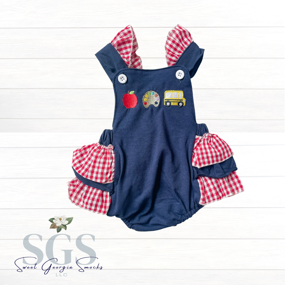 Navy and Red Back to School Bubble